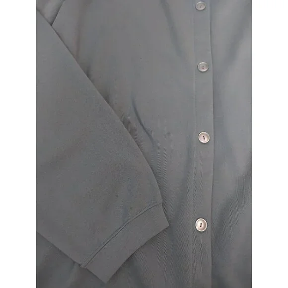 BLAIR Sweater Cardigan Blue Button Front Embroidered Sz 2XL - Picture 9 of 12